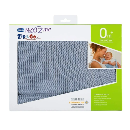 Chicco Tricot Knit Blanket - Grey Chicco Tricot Knit Blanket - Grey