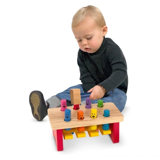 Melissa & Doug Deluxe Pounding Bench Toddler Toy - Melissa &amp; Doug - Image 2