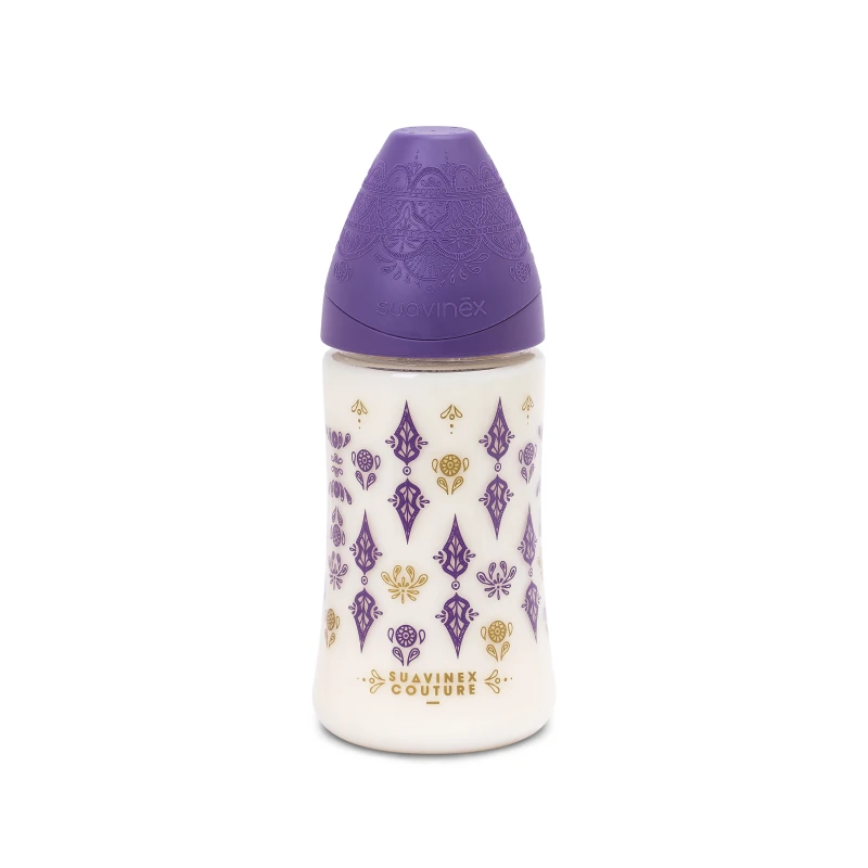 Suavinex - Premium Silicone Feeding Bottle 270ml - Lilac - سوافينكس