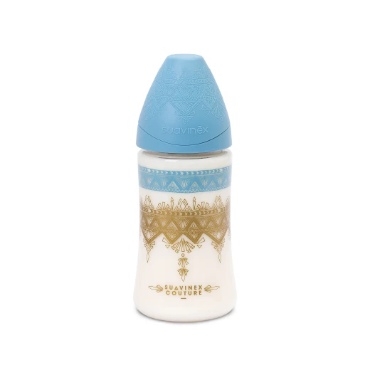 Suavinex - Premium Silicone Feeding Bottle 270ml - Light Blue Suavinex - Premium Silicone Feeding Bottle 270ml - Light Blue