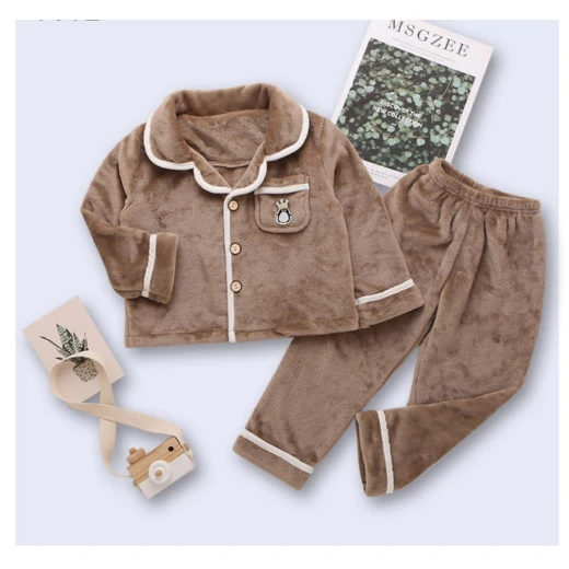 Colorland Pijama Top + Bottom For Kids - 9-10 Years - Brown Colorland Pijama Top + Bottom For Kids - 9-10 Years - Brown