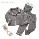 Colorland Pijama Top + Bottom For Kids - 9-10 Years - Grey - Colorland