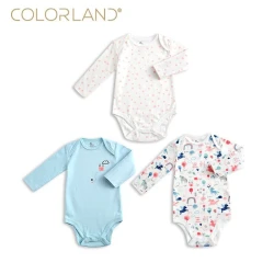Colorland Baby Bodysuit 3 Pieces In One Pack, 6-9Months