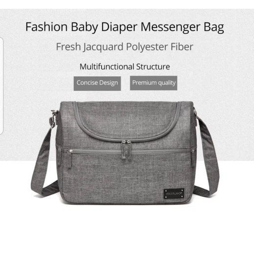 COLORLAND Diaper Bag Messenger Hobos Multifunction Waterproof Maternity Bag  gray - Colorland - Image 3