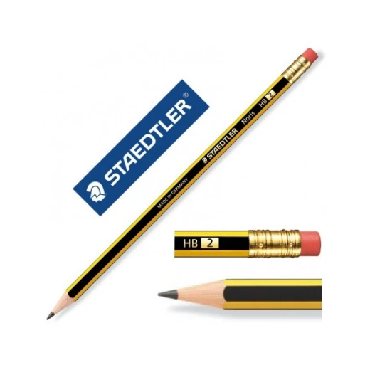 Staedtler Noris Pencil with Eraser Tip - HB (Pack of 12) - Staedtler - Image 2