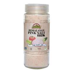 Himalayan Chef Pink Fine Salt Glass Shaker and Jar 500g