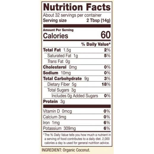 Bob's Red Mill Gluten Free Organic High Fiber Coconut Flour New 453g - بوبز ريد ميل - Image 2