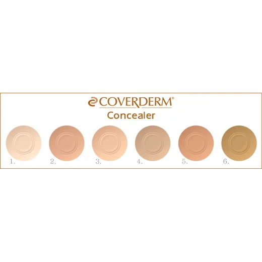 Coverderm Waterproof Concealer SPF 30 Light Skin Anti Aging Makeup Flawless Coverage 6g no.2 - Coverderm - Image 2