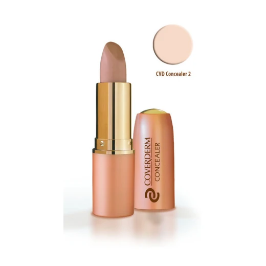 Coverderm Waterproof Concealer SPF 30 Light Skin Anti Aging Makeup Flawless Coverage 6g no.2 Coverderm Waterproof Concealer SPF 30 Light Skin Anti Aging Makeup Flawless Coverage 6g no.2