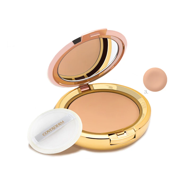 Coverderm Compact Powder Shade 3 Normal Skin 10g - Coverderm