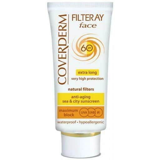 Coverderm Filteray Face SPF 60 Sunscreen Full Spectrum Protection for All Skin Types 50ml - Coverderm