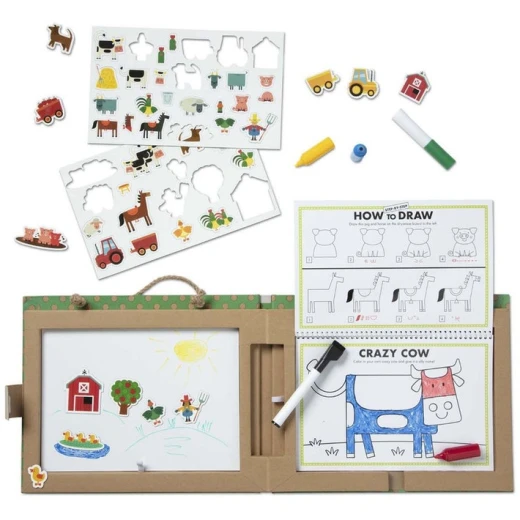 Melissa & Doug Play Draw Create Magnet Kit Farm - ميليسا اند دوج - Image 2