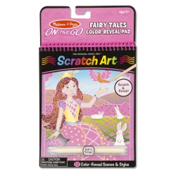 Melissa & Doug On The Go Scratch Art color-reveal Actividad Pad – Cuentos de hadas