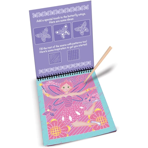 Melissa & Doug On The Go Scratch Art color-reveal Actividad Pad – Cuentos de hadas - ميليسا اند دوج - Image 2