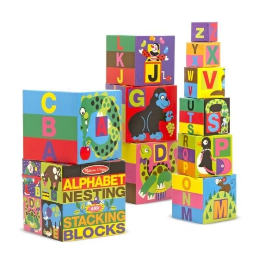 Melissa & Doug Alphabet Nesting and Stacking Blocks - Melissa &amp; Doug - Image 4