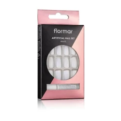 Flormar White Fake Nail Set - Artificial Nail Set White