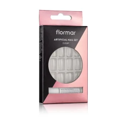 Flormar Transparent Fake Nail Set - Artificial Nail Set Clear