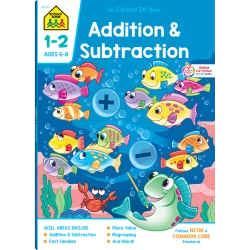 School Zone Addition & Subtraction 1-2 Workbook