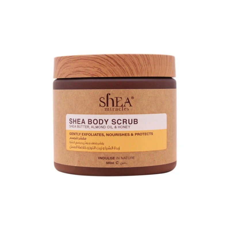 Shea Miracles Body Scrub Almond Oil & Honey 500ml - شيا ميراكل