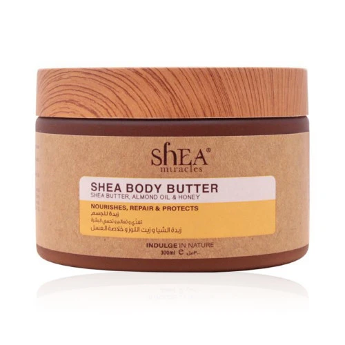 Shea Miracles Body Butter Almond Oil & Honey - 300 ml - شيا ميراكل