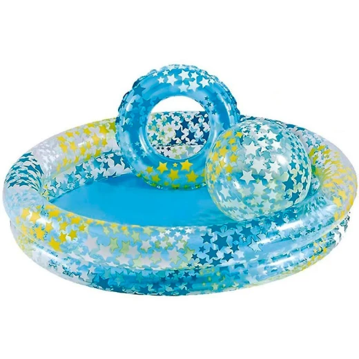 Intex Piscina Inflable + Pelota+ Flotador 1.22Mx25Cm Intex Piscina Inflable + Pelota+ Flotador 1.22Mx25Cm