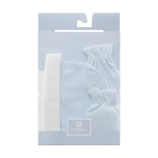 Cambrass - Cap and Mittens Liso Blue - Cambrass - Image 2