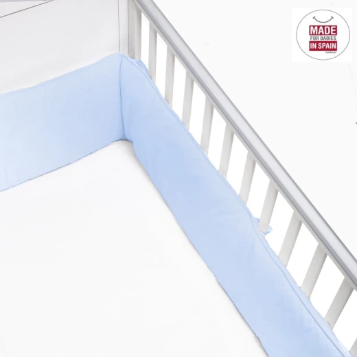 Cambrass - Cot Bumper 360x30x3 cm Liso E Blue - Cambrass - Image 3