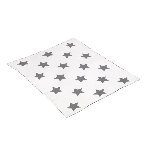 Cambrass - Baby Cotton Blanket 80 x100 x1 cm Star Grey - Cambrass - Image 3