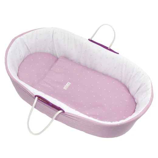Cambrass Quilted Lune Baby Basket 44 x 81 cm, Be Range, Origami Pink Cambrass Quilted Lune Baby Basket 44 x 81 cm, Be Range, Origami Pink