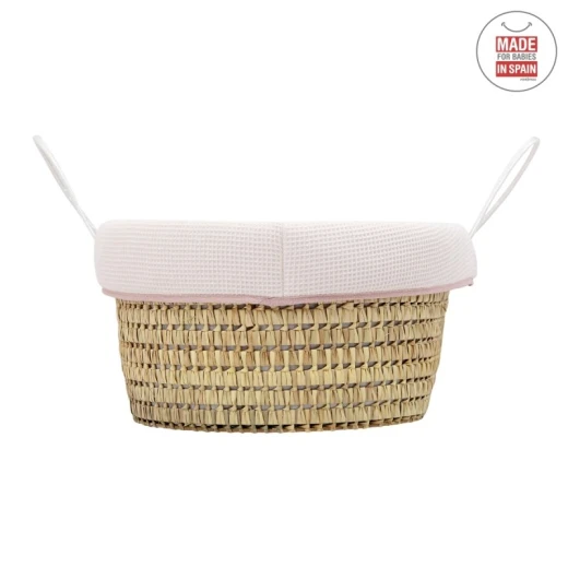 Cambrass - Quilted Basket Une Sky Pink 39x80x25 cm - كامبراس - Image 3