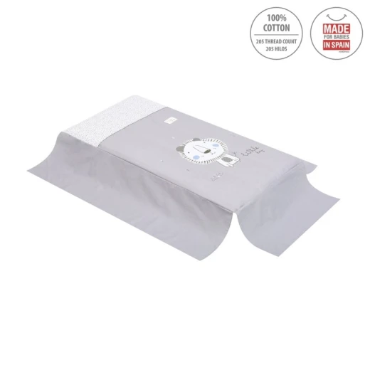 Cambrass - Set 2 Pcs.bedspread W/s Cot 60 Be Lion Grey 60x120x3 cm - Cambrass - Image 2