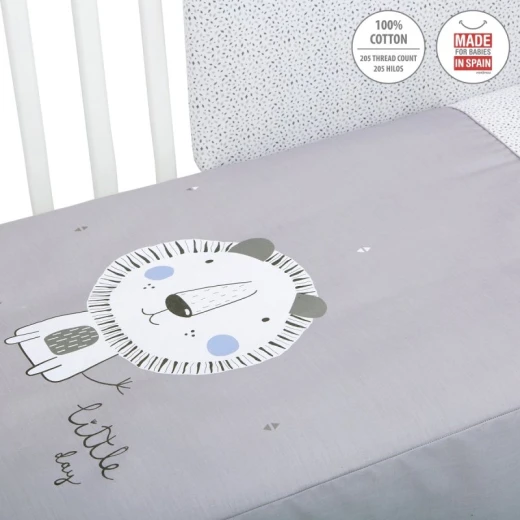 Cambrass - Set 2 Pcs.bedspread W/s Cot 60 Be Lion Grey 60x120x3 cm - Cambrass - Image 6