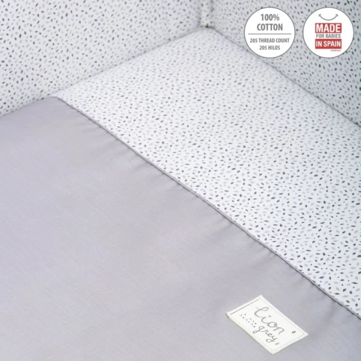Cambrass - Set 2 Pcs.bedspread W/s Cot 70 Be Lion Grey 70x140x3 cm - كامبراس - Image 5