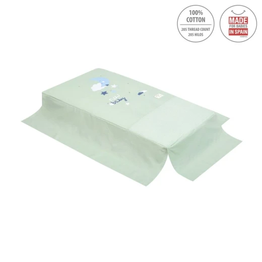 Cambrass - Set 2 Pcs.bedspread W/s Cot 70 Be Moon Green 70x140x3 cm - كامبراس - Image 2