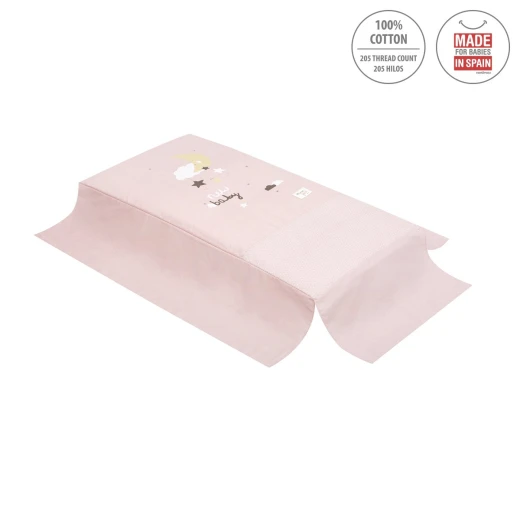 Cambrass - Set 2 Pcs.bedspread W/s Cot 70 Be Moon Pink 70x140x3 cm - Cambrass - Image 3