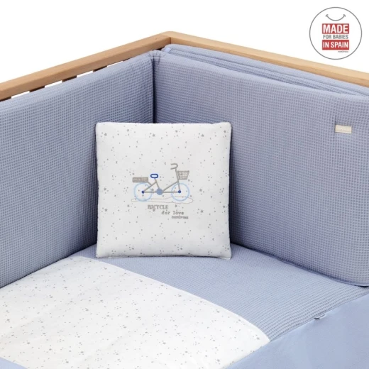 Cambrass - Set 2 Pcs.bedspread W/s Cot 70 Sky Blue 70x140x3 cm - Cambrass - Image 7