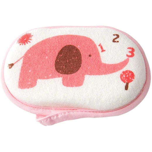 Baby Body Cotton Bath Sponge - Pink Elephant Baby Body Cotton Bath Sponge - Pink Elephant
