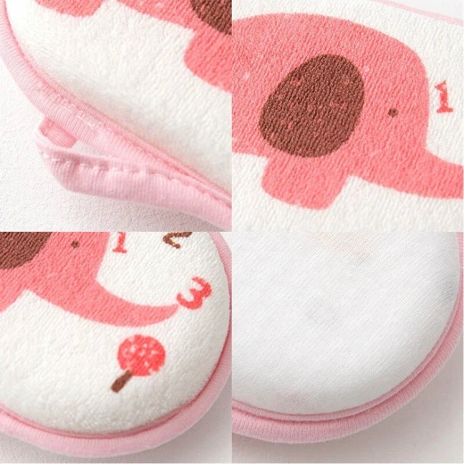 Baby Body Cotton Bath Sponge - Pink Elephant - Image 2