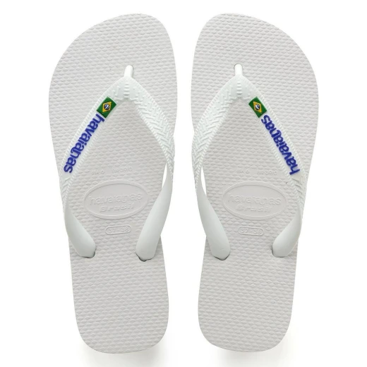 Havaianas Brasil Logo Flip Flops White Size 39-40 Havaianas Brasil Logo Flip Flops White Size 39-40