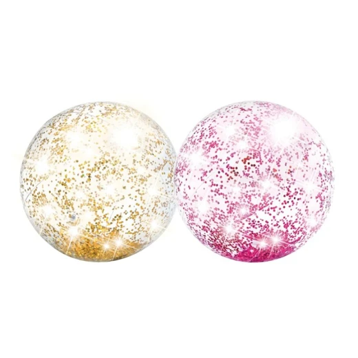 Intex Transparent Glitter Beach Ball, 1 Pack, Assorted Color Intex Transparent Glitter Beach Ball, 1 Pack, Assorted Color