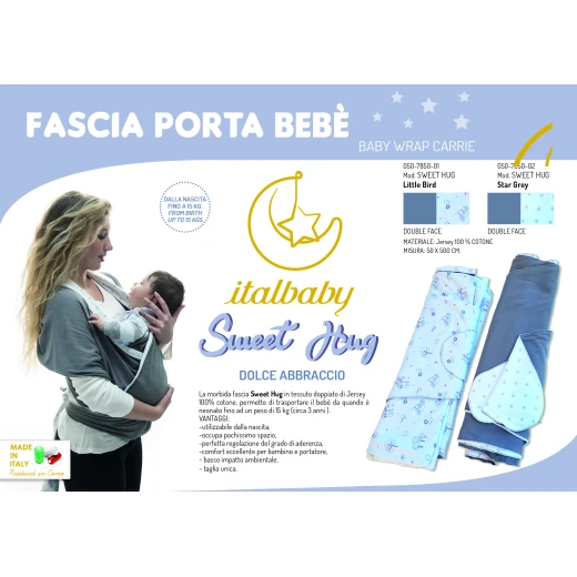 Italbaby Baby Wrap Carrier Sweet Hug Little Bird Italbaby Baby Wrap Carrier Sweet Hug Little Bird