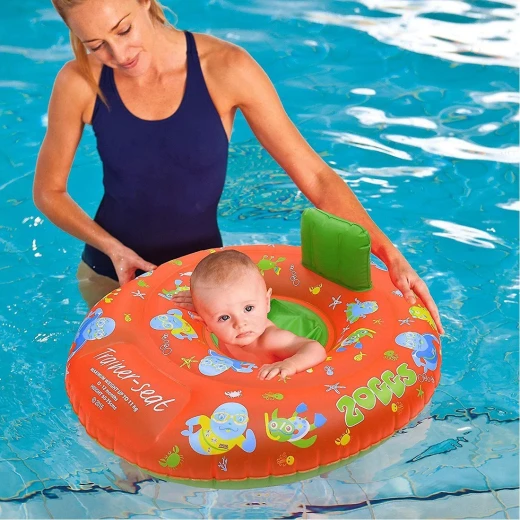 Zoggs Baby Inflatable Trainer Swimming Pool Seat Orange - Zoggs - Image 2