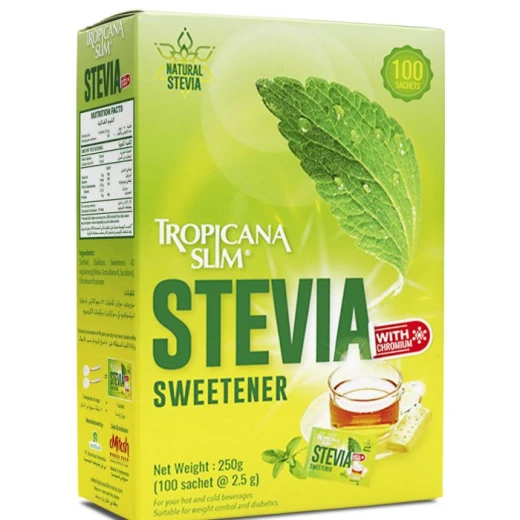 Tropicana Slim Stevia Sweetener With Chromium 24 X 100 Sachets Tropicana Slim Stevia Sweetener With Chromium 24 X 100 Sachets