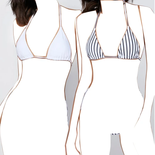 2pack Striped Halter Bikini Top, Large 2pack Striped Halter Bikini Top, Large