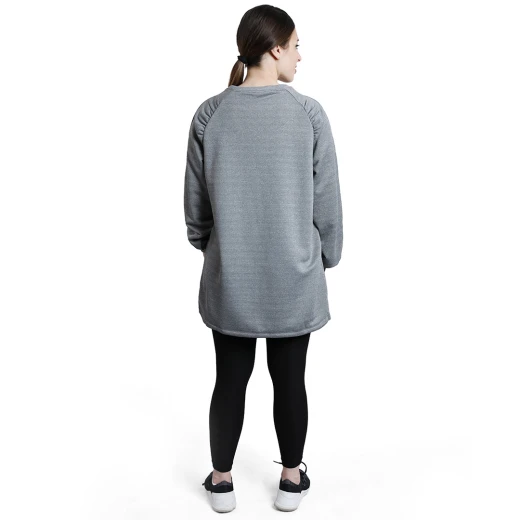 RB Women's Oversized Lounge Sweatshirt , (S/M) , Light Grey - RB - Image 4
