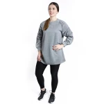 RB Women's Oversized Lounge Sweatshirt , (L/XL), Light Grey - RB