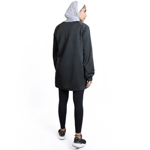 سويت شيرت نسائي كبير الحجم من أر بي، (صغير/وسط) ، رمادي غامق - أر بي - Image 4