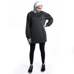 سويت شيرت نسائي كبير الحجم من أر بي، (صغير/وسط) ، رمادي غامق - أر بي