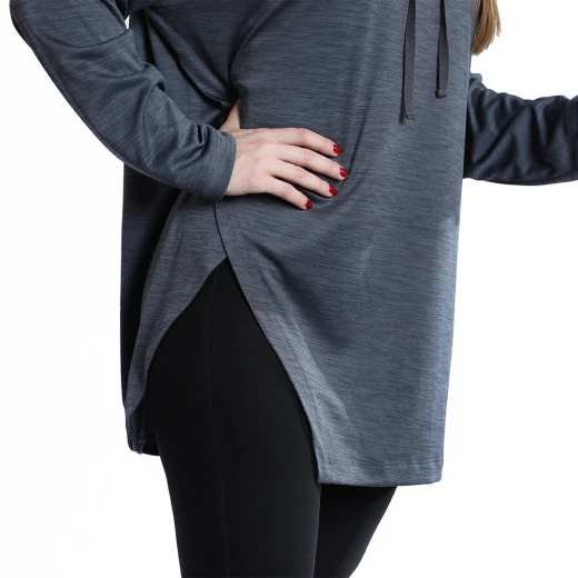 RB Women's Squat Hoodie , Free Size, Dark Grey - RB - Image 2