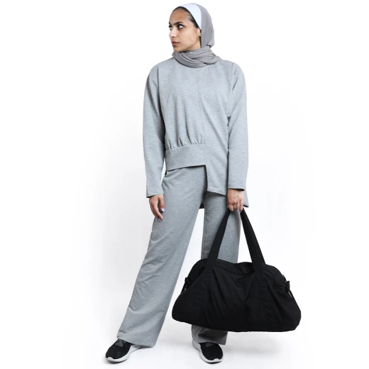 طقم هودي نسائي من أر بي, وسط، رمادي غامق - أر بي - Image 4